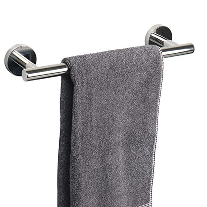 TocTen Bath Towel Bar - Thicken SUS304 Stainless Steel Bathroom Towel Holder, Towel Rod for Bathroom Heavy Duty Wall Mounted Towel Rack Hanger (12IN, Chrome) - color: Chrome, size: 12IN