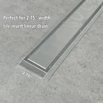 Neodrain 2 PCS Linear Shower Drain Hair Catcher,3.5" X33FT | Cutable Disposable Bathroom Drain Sticker,for Neodrain 2.75" Width Tile-Drain/Linear Drain - size: 2 pack