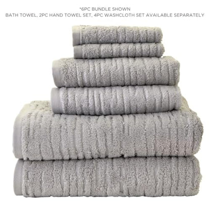 SKL Home CloudSoft Cotton Luxury Hand Towel 2pc Set for Bath/Kitchen/Bar & Gift, Gray - color: Gray, style: Hand Towels (Set of 2)