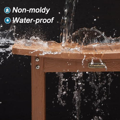 Poly Shower Stool for Inside Shower Waterproof, Shower Bench for Shaving Legs, Heavy Duty Plastic Bathroom Chair Seat with Handles & Adjustable Feet, Foot Rest, No Maintenance, Brown - color: Brown