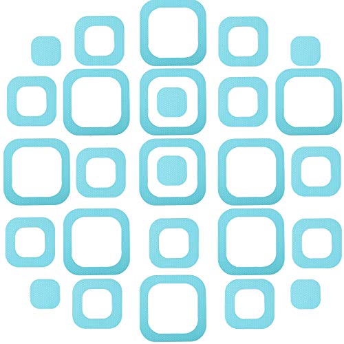 20 Pieces Adhesive Square Bath Treads Non-Slip Bathtub Stickers Non Slip Traction to Tubs Bathtub Stickers Adhesive Decals Appliques for Bath Tub Showers, Pools, Boats, Stairs (Blue) - color: Blue