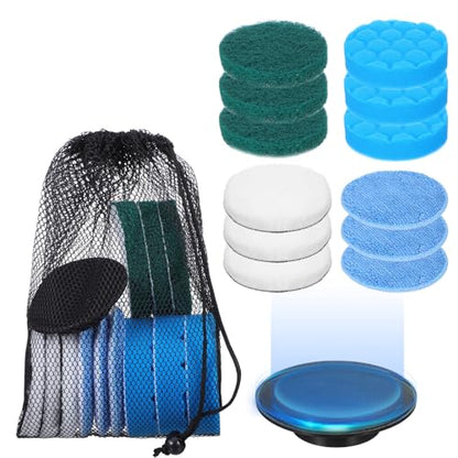 12Pcs Brush Heads Set, Cordless Electric Spin Scrubber Replaceable Brush Heads, Cordless Buffing Bonnet Pad for Household Cleaning Brushes, Bathroom, Floor, Tile, Car