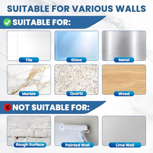 18 Pack Shower Caddy Adhesive Replacement, Shower Shelf Strong Adhesive Hooks, No Drilling, Transparent WaterProof Strips for Bathroom Shelves & Kitchen Racks - color: 18 Pack