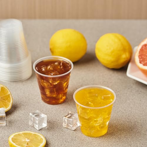 Jaluxing 500 Count 5 oz Crystal Clear Disposable Plastic Cups Bulk PP Cups for Parties, Water, Wine, Cold Drinking (Formerly FULING) - style: 5 OZ.