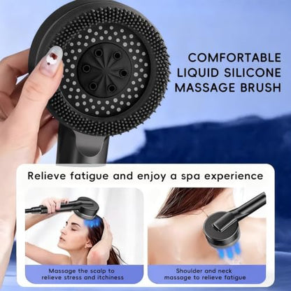 High Pressure Filtered Detachable Shower Head with Handheld Matte Black | 4 Detachable Spray Modes and ON/OFF Pause Switch Detachable Filtered Showerhead ABS Rust-Resistant Material