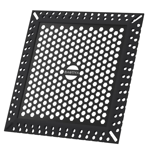 Square Shower Drain Hair Catcher, Drain Cover, Not Moving, 4 inch | 304 Stainless Steel and TPE Material/ Efficient Drainage / Easy Clean / Anti-Clogging / Fits Bathroom Hair Catcher for Shower - color: Matte Black, size: 4 inch