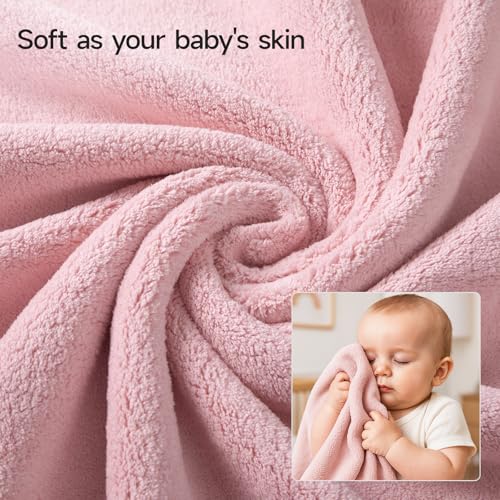 REDKISS Pack of 6 Pink Towel Set - 2 Extra Large Bath, 2 Hand, 2 Washcloths, Ultra Soft & Highly Absorbent, Quicker to Dry, Towels for Bathroom, Spa, Hotel, Gym - color: Pink