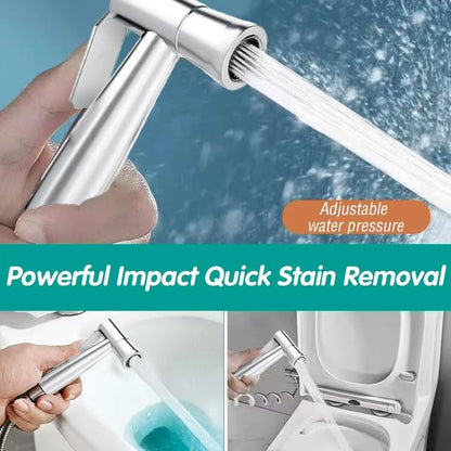 Bidet Stainless Steel Hand Shower, Kitchen Bathroom Pet Bathing Shower Head with 59in Hose and G1/2, 55/64", 15/16" Faucet Adapters, Hair Washing, Dog Shower and More