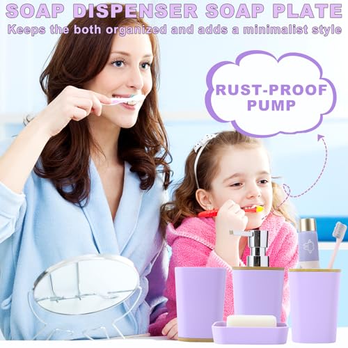 24PCS Bathroom Sets with Shower Curtain and Rugs,Bathroom Sets with Extra Soft and Absorbent Bath Rugs Purple Shower Curtain Set - size: Bath Set+Shower Curtain+Bath Rugs, style: Light Purple