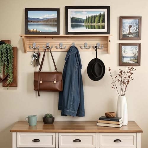 Coat Hooks Wall Hooks for hanging - 8 pack Silver Double Prong Hook Wall Mounted - Great for Living Room, Kitchen, Bedroom for Coat, Bag, Scarf, Towel, Hat, Key, Cup,Sturdy, Durable, Rust-Resistant - color: 8pcs Silver