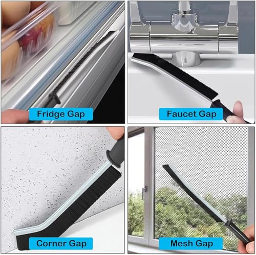 6Pcs Hard Bristle Crevice Cleaning Brush, Multifunctional Premium Crevice Cleaning Tool, Designed for Cleaning Narrow Spaces, Suitable for Toilet, Faucets, Kitchen, Grout,Colorful