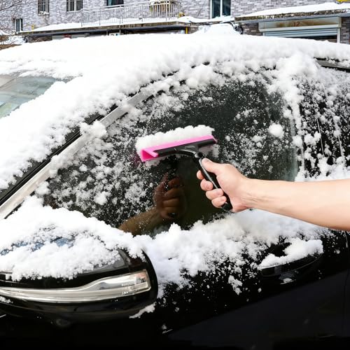 EHDIS 2PCS Flexible 8-Inch Silicone Squeegee Window Tint Tool Auto Water Blade, Shower Squeegee for Car Windshield, Glass, Tiles, and Smooth Surfaces - color: Pink