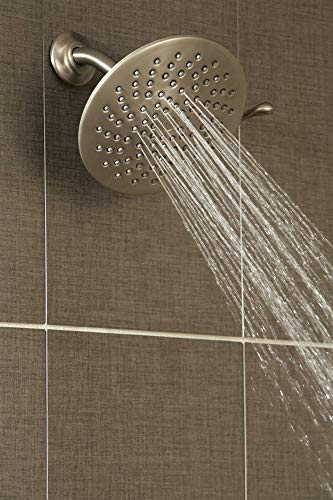 Moen Velocity Eco-Performance Brushed Gold Two-Function Rainshower 8-Inch Shower Head with Immersion Technology, S6320EPBG - color: Brushed Gold, style: Eco-Performance
