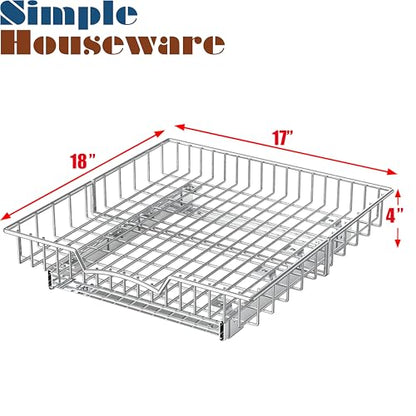 Simple Houseware Under Cabinet Pull Out Sliding Shelf Drawer, 18Dx17W | for Kitchen Organizer - size: 18" D x 17" W