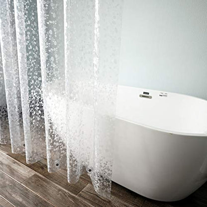 AooHome 36x72 Inch Stall Size Shower Curtain Liner, EVA Shower Curtain 3D Pebble Pattern with 3 Bottom Magnets, Heavy Duty, Water Repellent, Semi Transparent - color: Semi Transparent, size: 36"W x 72"L (Pack of 1)