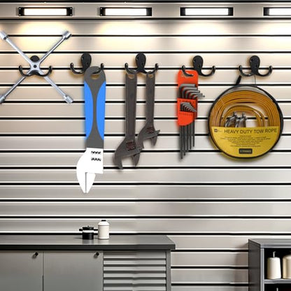 Coat Hooks Wall Hooks for Hanging - 15 Pack Black Double Prong Hook Wall Mounted - Great for Living Room, Bedroom, Entryway, Closet for Coat, Bag, Towel, Hat, Key, Cup, Heavy-Duty, Easy to Install - color: 15pcs Black