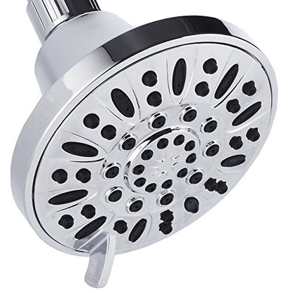 AquaDance Premium High Pressure 6-setting 4-Inch Shower Head for the Ultimate Shower Spa Experience! Officially Independently Tested to Meet Strict US Quality & Performance Standards! - color: Chrome, style: 2.5 Gallons Per Minute