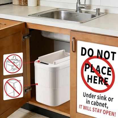 Sensor Bathroom Trash Can 2.5 Gallon,Kitchen,Office,RV,White | hanging,butterfly lid, narrow space,ABS Superior Quality,Touchless Automatic Trash Bin,Motion Sensor Garbage Can