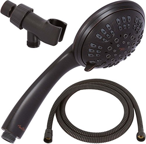 Luxury Handheld Shower Kit - 1.8 GPM - Oil-Rubbed Bronze | 6 Function High Pressure Removable Hand Held Showerhead with Hose and Mount, Easy Install for Boosting Low Water Flow Baths - color: Oil Rubbed Bronze, size: 1.8 GPM