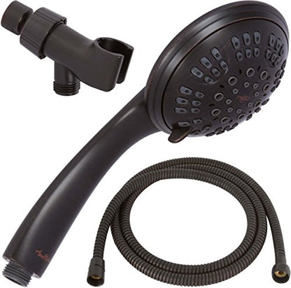 Luxury Handheld Shower Kit - 2.5 GPM - Oil-Rubbed Bronze | 6 Function High Pressure Removable Hand Held Showerhead with Hose and Mount, Easy Install for Boosting Low Water Flow Baths - color: Oil Rubbed Bronze, size: 2.5 GPM