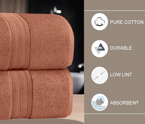 COTTON CRAFT Soft Giant Bath Sheet - 2 Pack 100% Cotton Mocha Bath Towel | Oversized Extra Large 35x70 inches Luxurious 600 GSM Super Soft Absorbent Quick Dry Bathroom Shower Hotel Spa Towel Sheet - color: Mocha - 2 Pack Bath Sheet