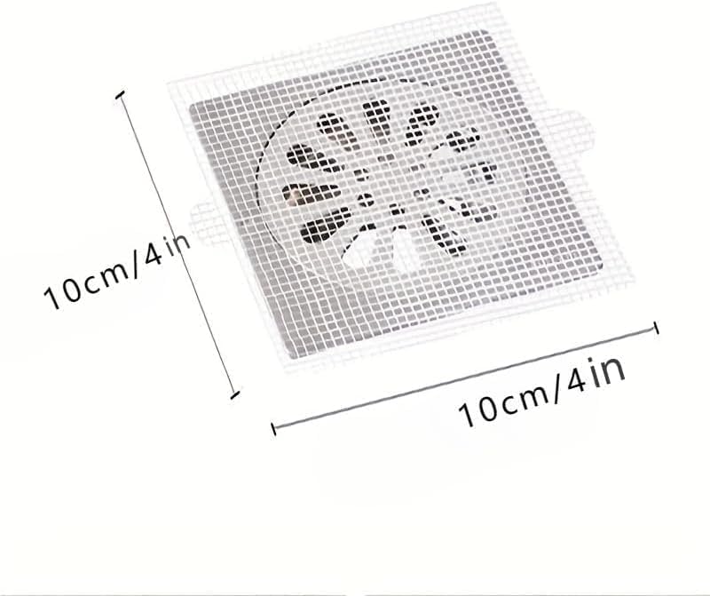 20 PCS Disposable Shower Drain Hair Catcher Mesh Stickers, Disposable Floor Drain Sticker, Bathroom Drain Trap Fine Mesh Kitchen Drain Strainer, Laundry, Bathtub, Kitchen.