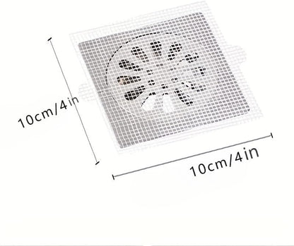 20 PCS Disposable Shower Drain Hair Catcher Mesh Stickers, Disposable Floor Drain Sticker, Bathroom Drain Trap Fine Mesh Kitchen Drain Strainer, Laundry, Bathtub, Kitchen.