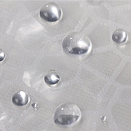 AooHome Extra Long Shower Curtains 96 inches, Clear Eva Shower Curtain Liner 3D Water Cube with Bottom Magnets, Heavy Duty, 72x96 Inch, Semi Transparent - color: Multi Translucent, size: 72"W x 96"L (Pack of 1)