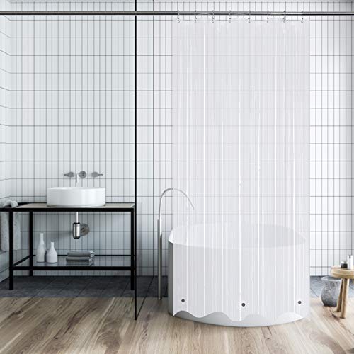 48x78 Stall Size Shower Curtain Liner Clear | 3 Bottom Magnets,8 Rustproof Grommets,Water Proof Heavy Duty PEVA, 48W x 78H for Shower Stall Long Size - color: Clear, size: 48"W x 78"L (Pack of 1)