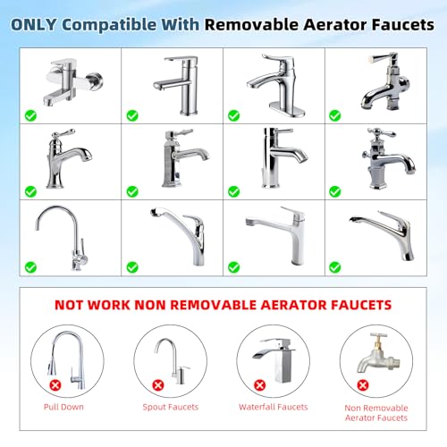 Hibbent Faucet Adapter Kit, Swivel Adapter to Connect Garden Hose - Multi-Thread Solid Brass Quick Connector Garden Hose Fitting 3/4 Inch - Chrome - color: Chrome, style: Swivel Garden Hose Adapter with Quick Connector