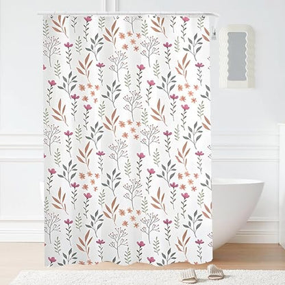 Plastic Shower Liner - Premium EVA 6G Thickened Shower Curtain Liner with Rustproof Grommets and 3 Weighted Magnets, Waterproof Shower Curtain for Bathroom(Bouquet, 72”*72”) - color: Bouquet, size: 72”*72”