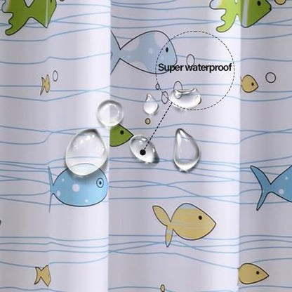 Plastic Shower Liner - Premium PEVA 4G Shower Curtain Liner with Rustproof Grommets and 3 Weighted Magnets, Waterproof Shower Curtains for Bathroom (Small Fish) - color: Small Fish, size: 71"W x 71"L (Pack of 1)