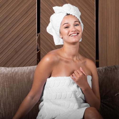 BAGNO MILANO Turkish Cotton Bath Towels, Hand Towels - Soft Plush Jacquard Collection - Highly Absorbent Towel Set (Cream, Bath Sheet 35x70) - color: Cream, size: Bath Sheet 35x70