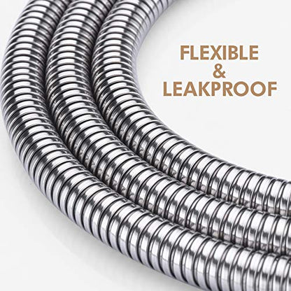 Rainovo Shower Hose Stainless Steel, 71 Inches(6 Feet) Extra Long Handheld Shower Head Hose Extension Replacement, Kink-Free Flexible Shower Hose Attachment For Shower Head Brushed Nickel. - size: 71 inches