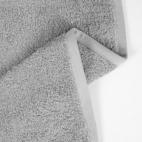 Amazon Basics Soft and Thick Cotton Hand Towels for Gym, 16 x 26 in, Gray, 12-Pack - color: Gray, size: 12 Pack