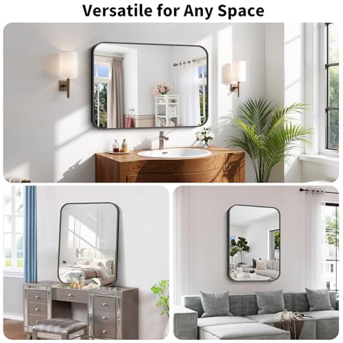 Koonmi Bathroom Wall Mirror,26x38 Inch Large Vanity Mirror for Over Sink - size: 38"L x 26"W