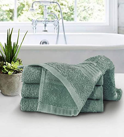 Ultra Soft Cotton Washcloths, Contains 12 Piece Face Cloths 12x12 inch, Ideal for Everyday use Face Towels, Compact & Lightweight Multi Purpose Washcloths - Jade - color: Jade, size: 12 Pack Washcloths