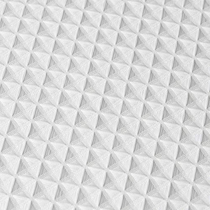 Creative Scents White Fabric Shower Curtain 72x72 - Waffle Weave Bathroom Curtain, Water Repellent Hotel Spa Quality, Heavy Duty 230 GSM Cotton Feel, Machine Washable Bath Curtains with Grommets - size: 72"W x 72"L (Pack of 1)