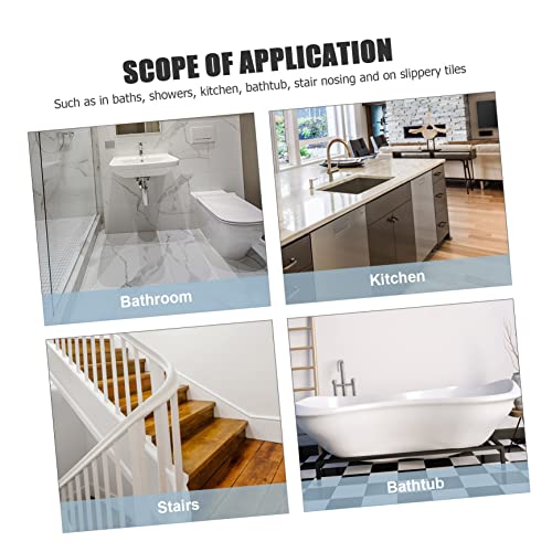 Holibanna 20Pcs Non-Slip Bathroom Stickers Self-Adhesive PEVA Waterproof Shower Room Decals for Bathtubs and Floors Safety Anti-Slip Stickers for Family Use