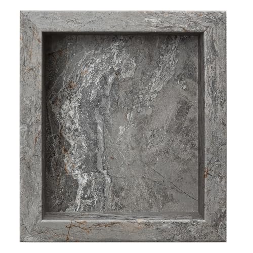 Palisade 17.5 in x 15.5 in Vinyl Shower Niche Spanish Marble | Waterproof Shower Insert - color: Spanish Marble