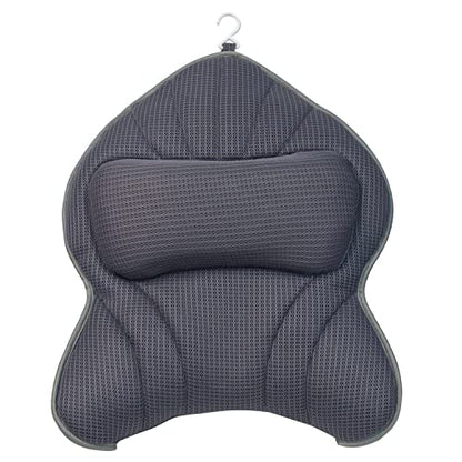 Extra Thick Large Bath Pillow with Neck,Back,Head Support for Bathtub | Soft 3D Mesh Fabric＆Quick Dry, Fits All Tubs, Bath Soaking Accessories, Spa Gifts, Gray(19''x15'') - size: Gray(19''x15'')