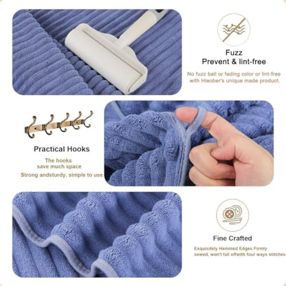 3-Piece Hand Bath Towels 14 X 29.6 Inchs, Quick-Dry Microfiber Washcloths with Hanging Loop, Soft & Absorbent Face Towels for Bathroom Kitchen Gym Travel - color: 1grey-1blue-1pink