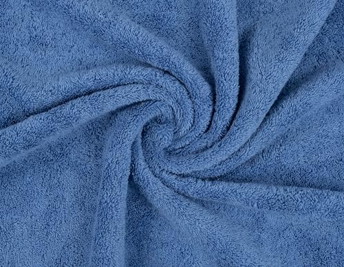 American Soft Linen 100% Cotton Luxury Turkish Towels, 6 Piece Towel Set | Soft Absorbent Quick Dry OEKO Tex Standard 100 Certificated Durable Machine Washable Premium Hotel Quality - color: Electric Blue