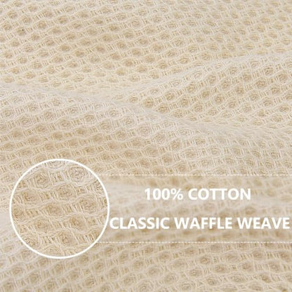 Homaxy 100% Cotton Waffle Weave Kitchen Towels, 15-Pack, Beige | Ultra Soft Absorbent Dish Towels, Quick Drying Cleaning Towels, 13 x 28 Inches - color: Beige, size: 13 x 28 - 15 Pack