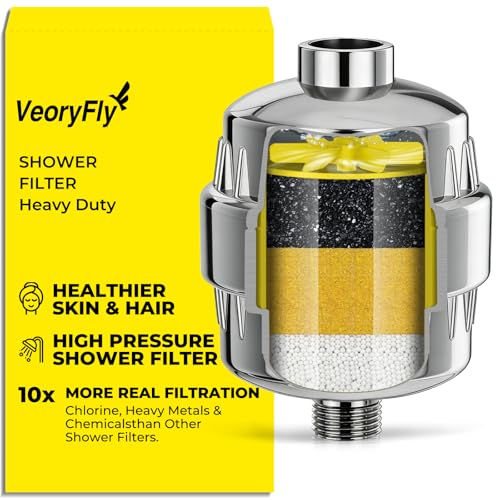 Heavy Duty Shower Filter 1 Pack - 99% Removes Chlorine, Fluoride, Heavy Metals & Hard Water Impurities - Healthier Skin & Softer Hair - style: Heavy Duty shower filter/1 pack