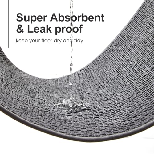 TYUU Bath Mat Set 2 Piece, Thin Bathroom Rugs Non Slip Washable Quick Dry | Non Slip Quick Dry Soft Absorbent Thin Low Pile Bathroom Mats, Washable Bath Rugs 2 Piece Set 16x24 in. Dark Grey - color: Dark Grey, size: 16"x24" + 16"x24"