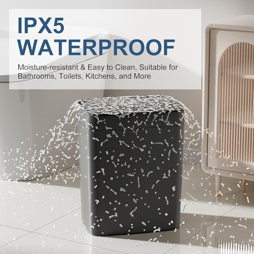 Vanpopubs 2 Pack 2.7 Gal Bathroom Trash Can with Lid, Automatic Trash Can Small Smart Garbage Can Touchless, Slim Motion Sensor Waterproof Plastic Trash Bins for Bedroom Office Kitchen Toilet Black - color: Black