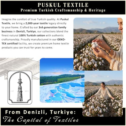 PÜSKÜL Natural 100% Turkish Cotton Waffle Hand and Kitchen Towels Set of 3 | Raw-Undyed, Large 32x16 inc, Honeycomb-Waffle weave towel for bathroom & kitchen. Premium quality oeko-tex made in Turkey. - color: Natural Raw-undyed, size: Kitchen & Hand Towel