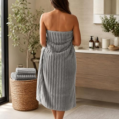 4 Piece Bath Towels, 30"x60" Microfiber Towels Set, Grey | Large Bathroom Towels, Soft Touch, Highly Absorbent, Quick Dry, Lint Free, Long-Lasting, Family Use, Guest Bath & Daily Use - color: Gray, size: 30x60 Bath Towels of 4