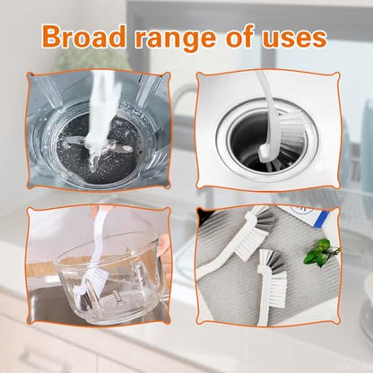 60 Pcs Kitchen Scrub Brush Bulk with Stiff Bristle Plastic Edge Corner Cleaning Brush for Bathroom Sink Household Bottle Dish Window Track Tile Lines Crevice
